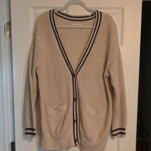 Lucky BRAND Women's Cream Cardigan Sweater